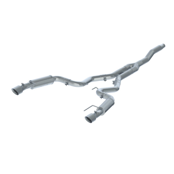 MBRP 3" Cat Back with Dual Split Rear, 4.5" Tips Race Version for 2015+ Ford Mustang Ecoboost