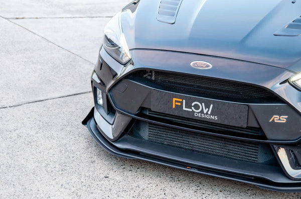 Flow Designs Front Splitter (3 Piece) & Bumper Reinforcement Bracket for 2016+ Ford Focus RS