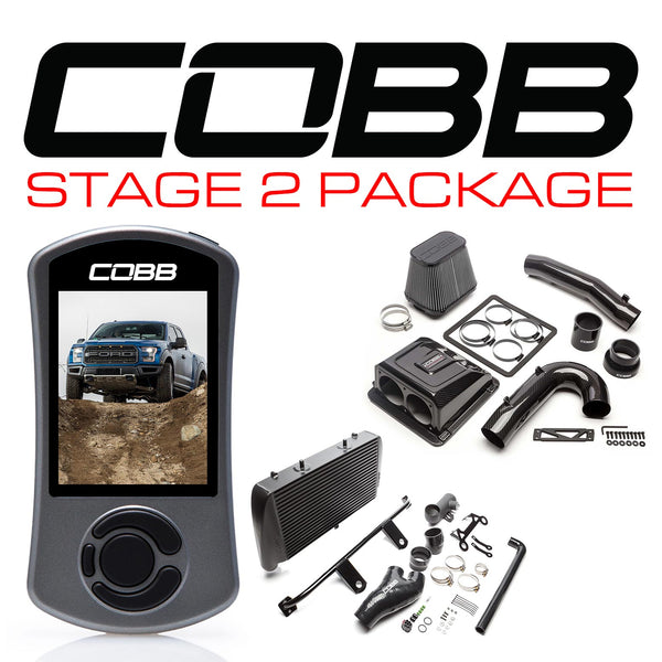 Cobb Tuning Stage 2 Redline Carbon Fiber Power Package (Black Intercooler) for 2017+ Ford F-150 Raptor